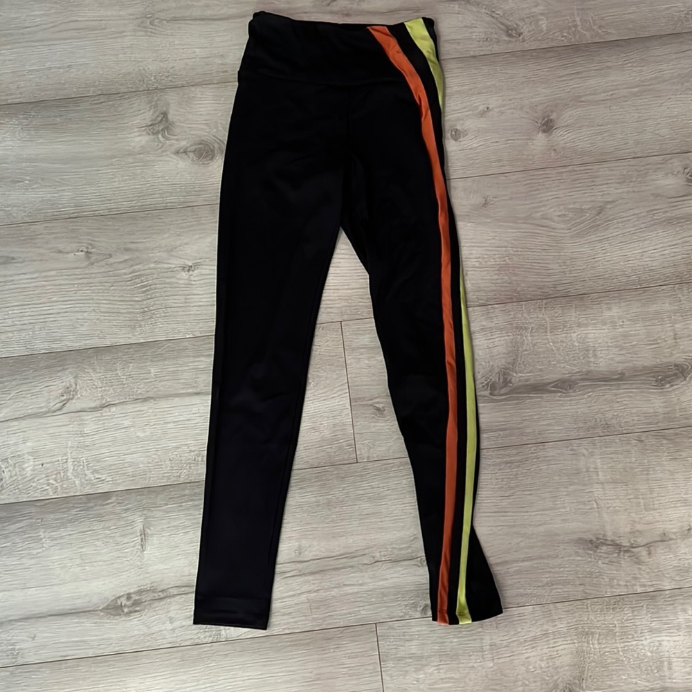 Noli black leggings with stripe design
